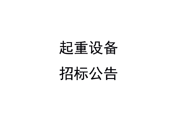 起重設(shè)備招標(biāo)公告